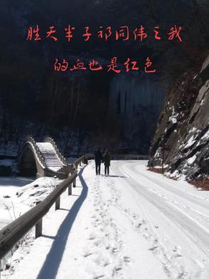山涧竹石图